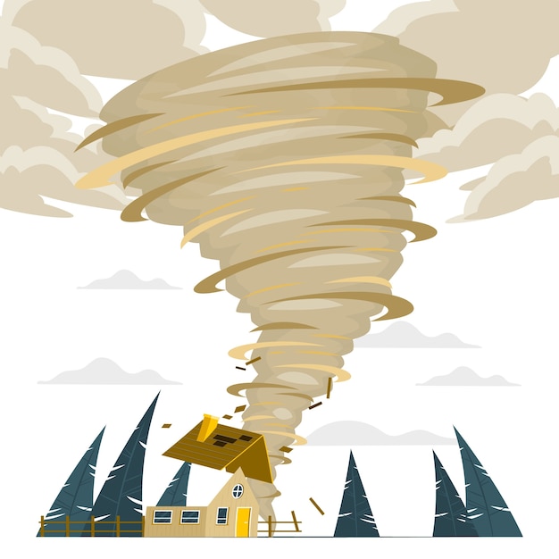 Free Vector tornado concept illustration