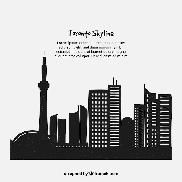 Free vector toronto skyline background