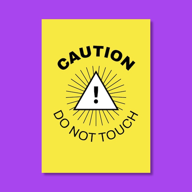 Free Vector do not touch  sign design