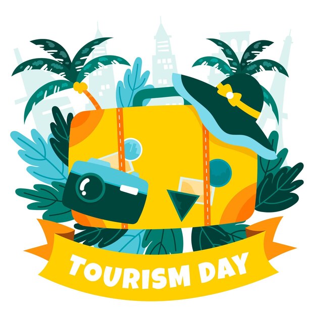 Tourism day hand-drawn concept