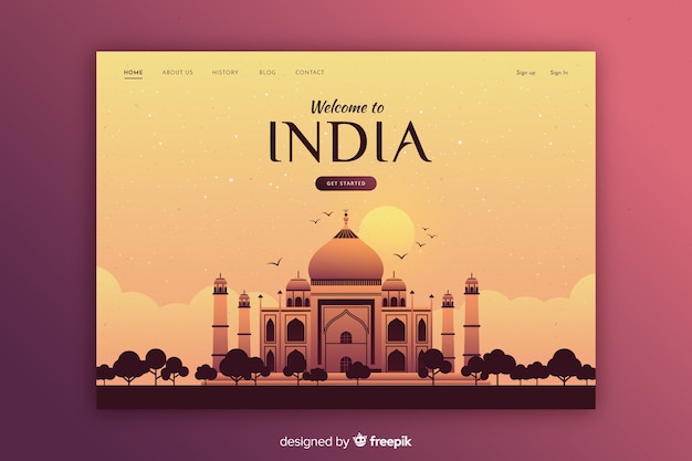 Touristic invitation to india template