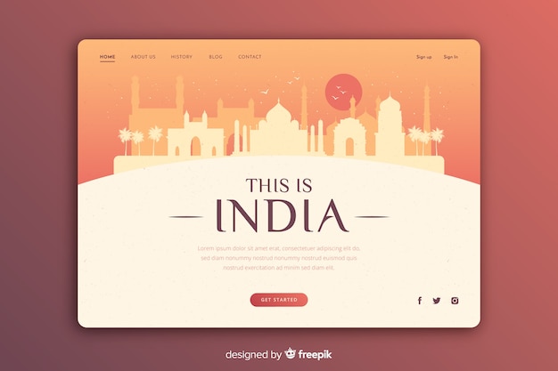 Touristic invitation to india template