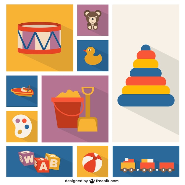 Free Vector toys collection