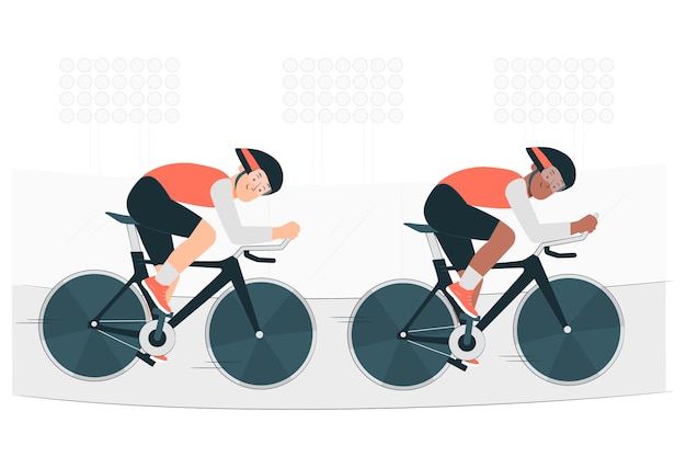 Free Vector track cycling concept illustration