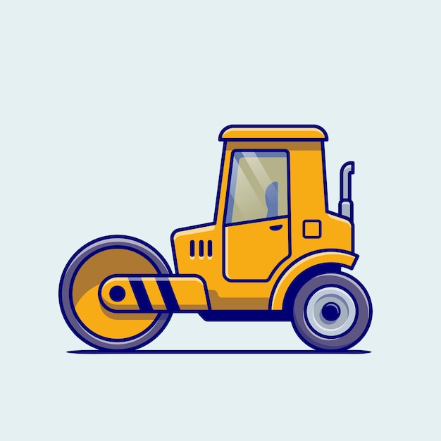 Free vector tractor vehicle cartoon. building transportation isolated