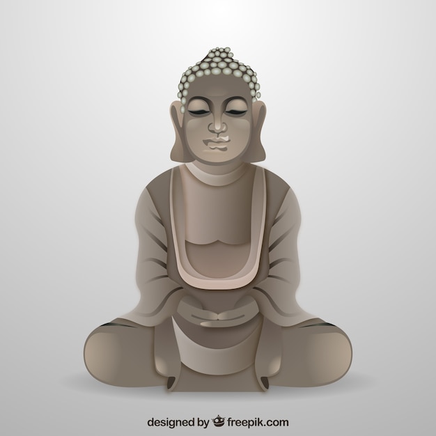 Free Vector traditional budha with realistic style