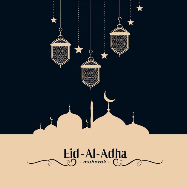 Traditional islamic eid al adha festival background