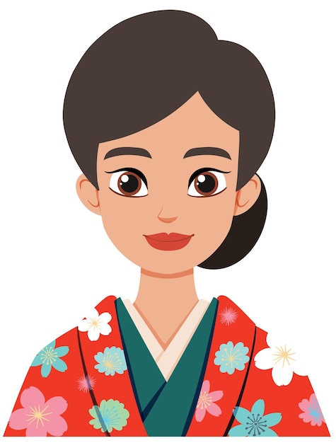 Free Vector traditional japanese woman avatar