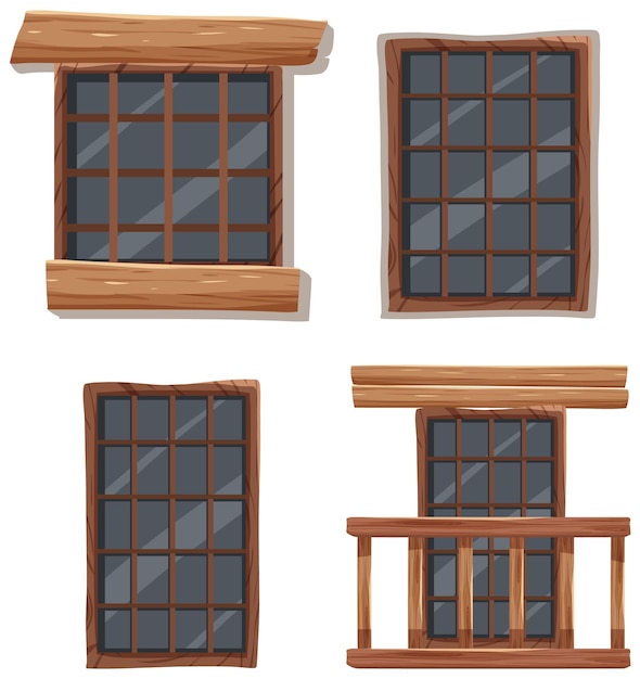 Free Vector traditional mexican house windows