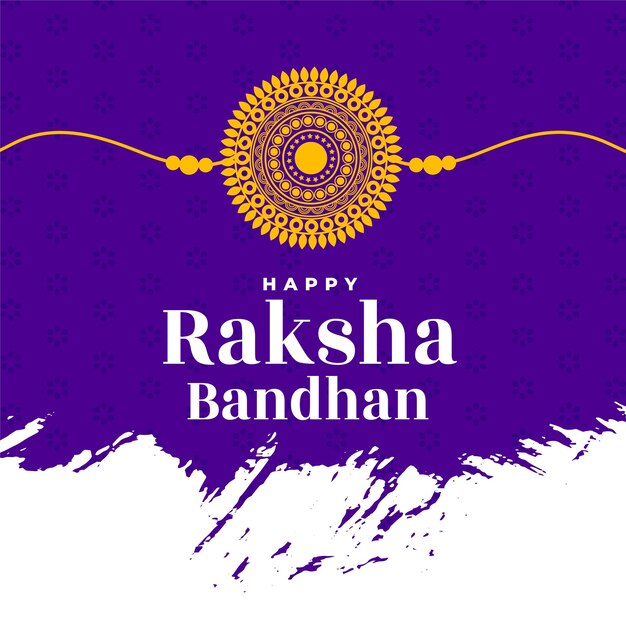 Traditional raksha bandhan festival greeting design