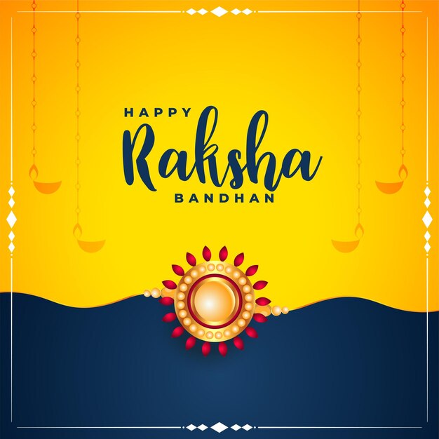 Traditional raksha bandhan festival wishes card background