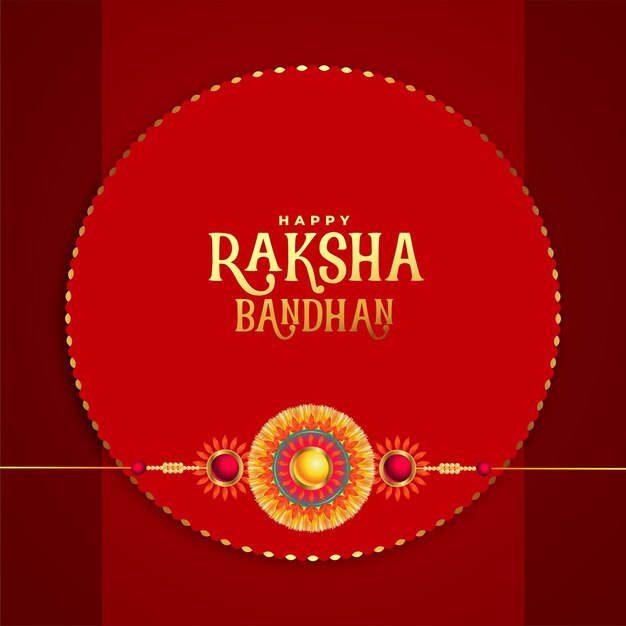 Traditional raksha bandhan greeting card design