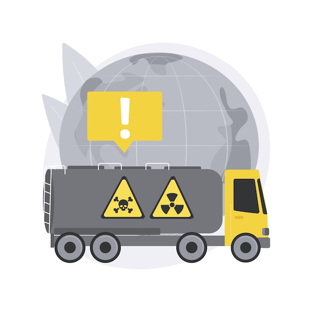 Free Vector transport of dangerous goods. dangerous goods transport, different hazard classes, chemical factory, container for liquid, barrels storage.