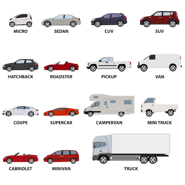 Free vector transport vehicles collection