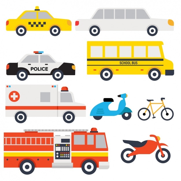 Free Vector transport vehicles design