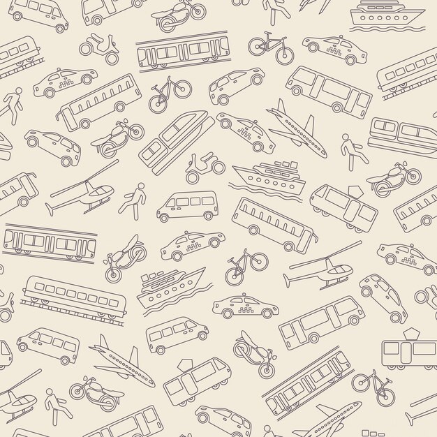 Transportation seamless background