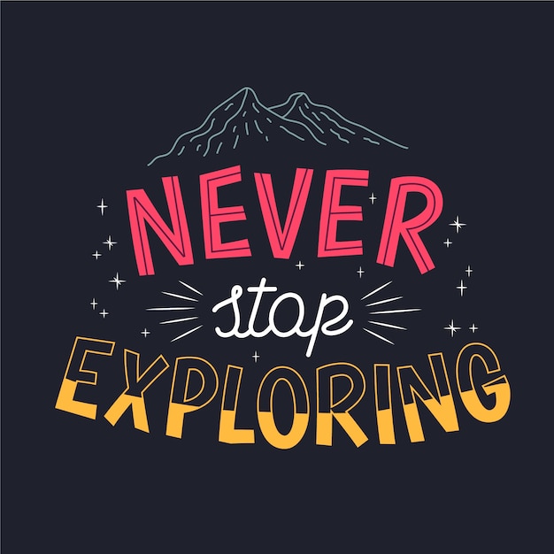 Free Vector travel/adventure lettering