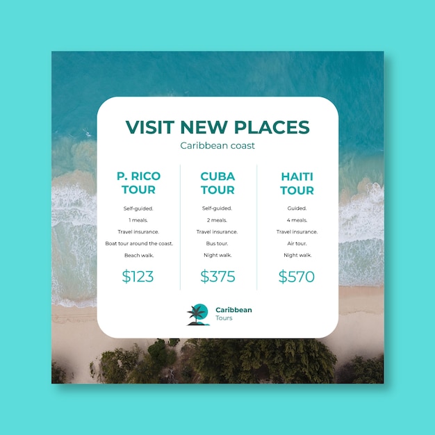 Travel agency facebook post template