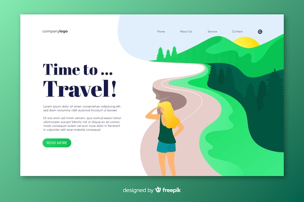 Travel around the world landing page