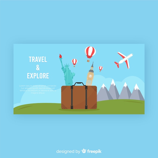 Free Vector travel banner