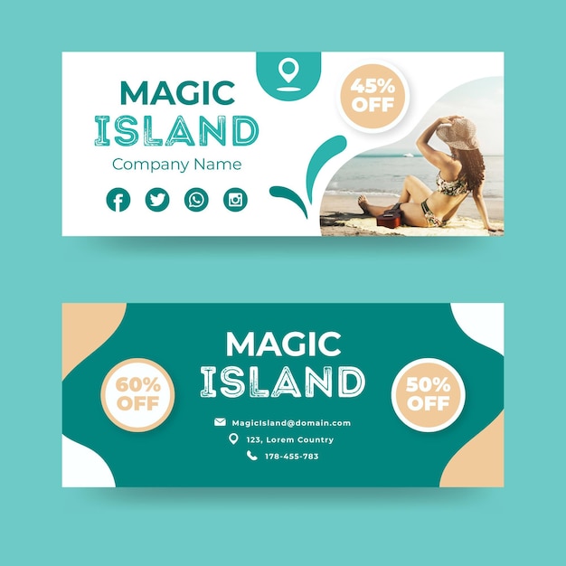 Travel banners template