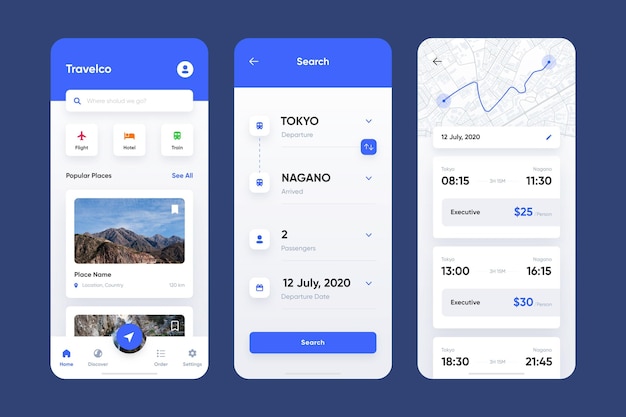 Travel booking app pack