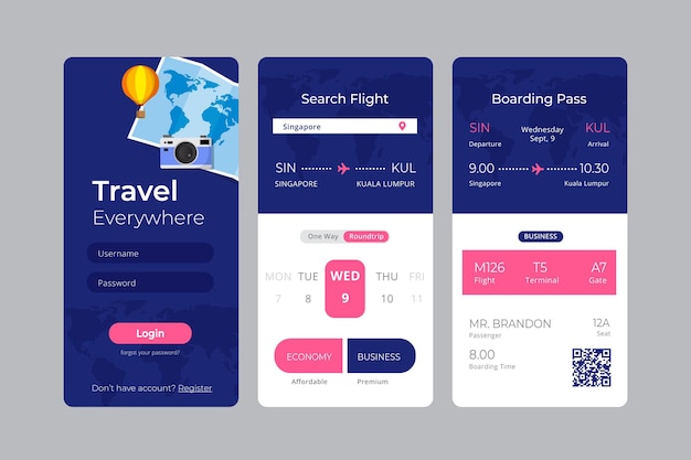 Travel booking app