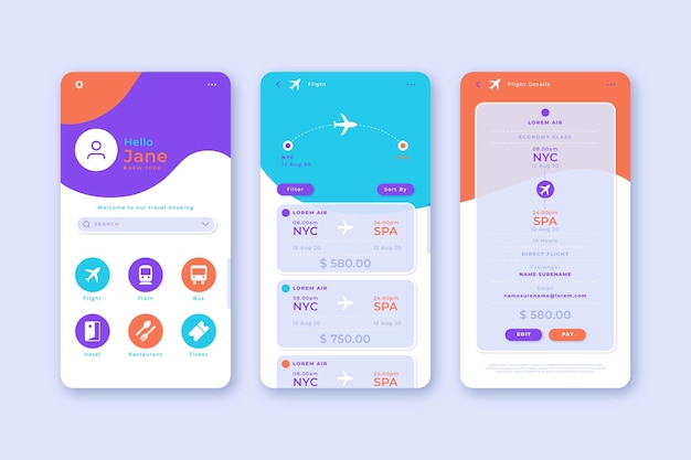 Travel booking app