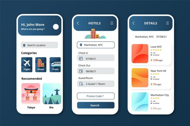 Travel booking app