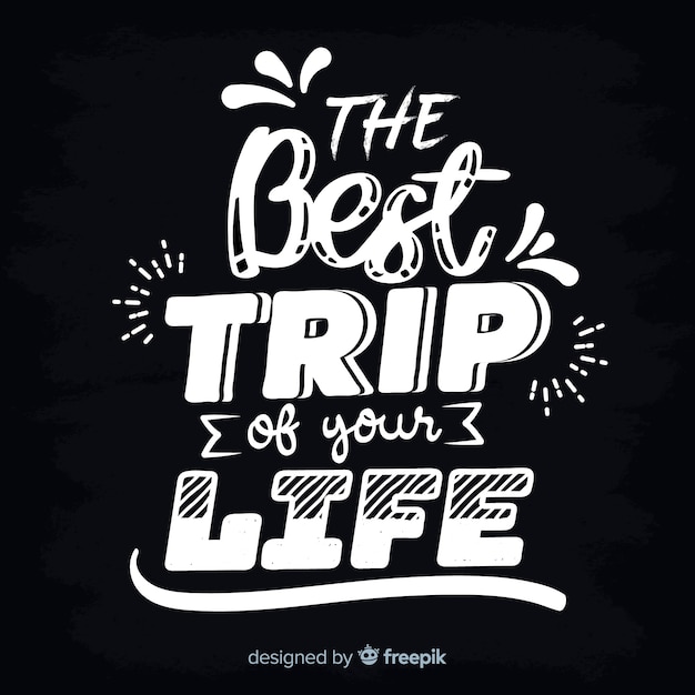 Free Vector travel decorative background lettering style