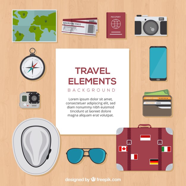 Travel elements background