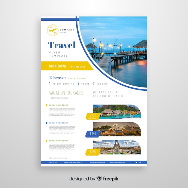 Travel flyer template