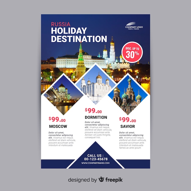 Travel flyer template