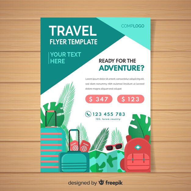 Travel flyer template