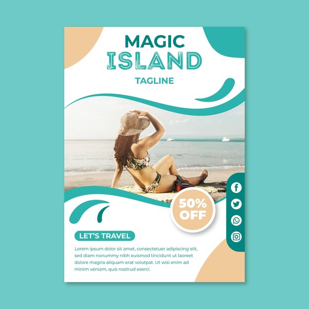 Travel flyer template