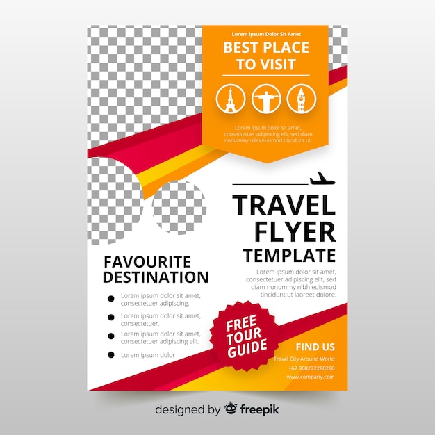 Travel flyer template