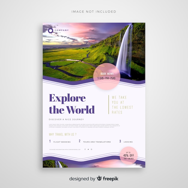 Travel flyer template