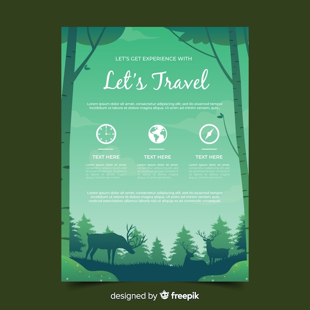 Free vector travel flyer