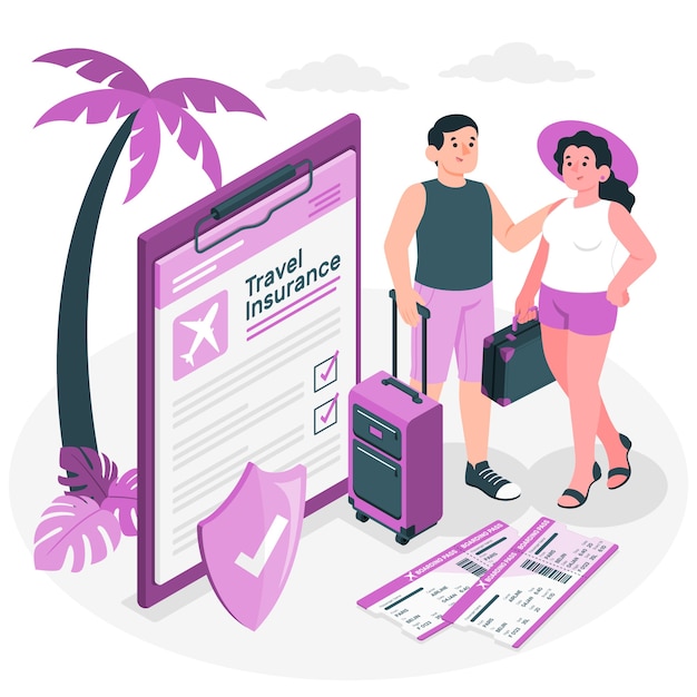 Free Vector travel insurance concept illustration