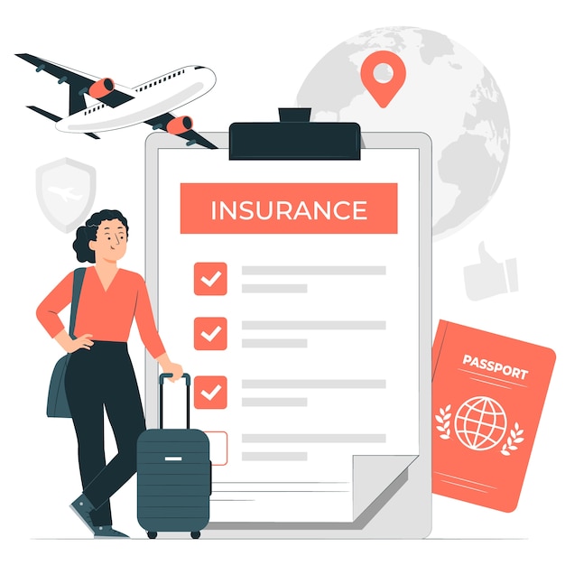 Free Vector travel insurance concept illustration