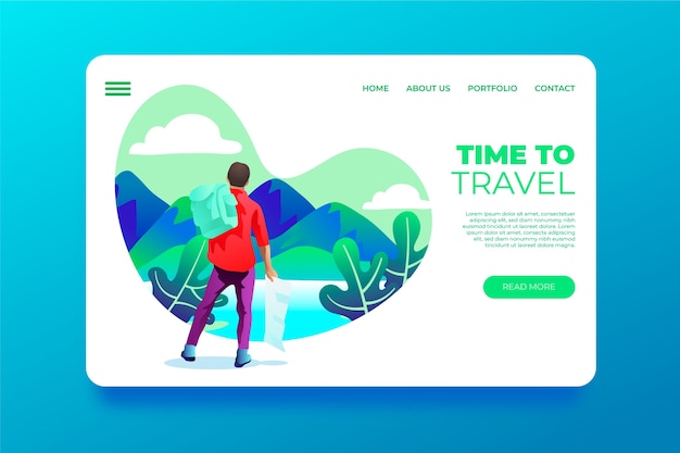 Travel landing page template