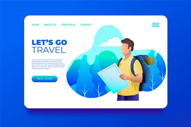 Travel landing page template