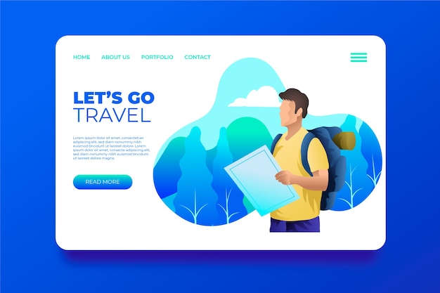 Travel landing page template