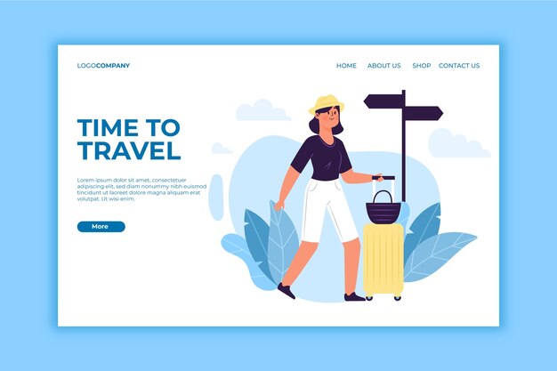 Travel landing page template