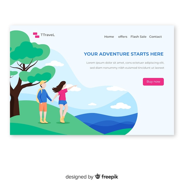 Travel landing page