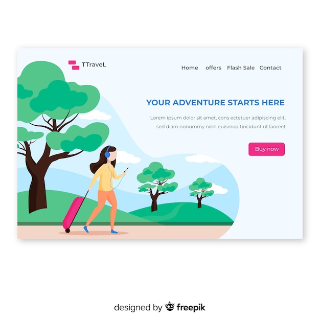 Travel landing page