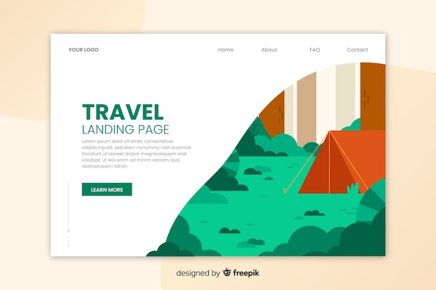 Travel landing page