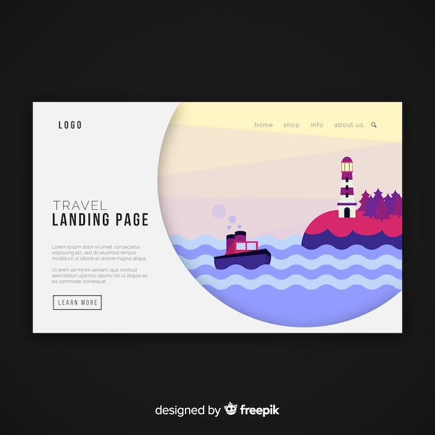 Travel landing page