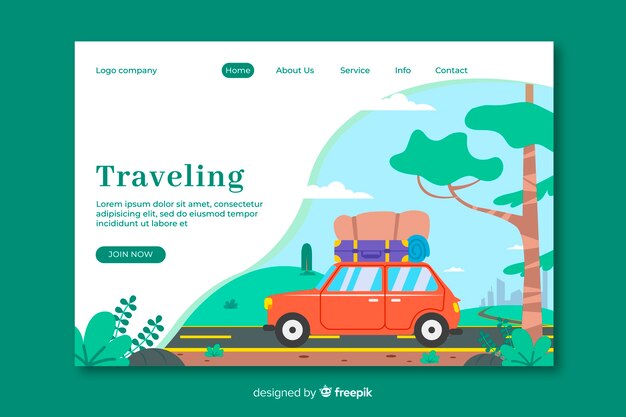 Travel landing page