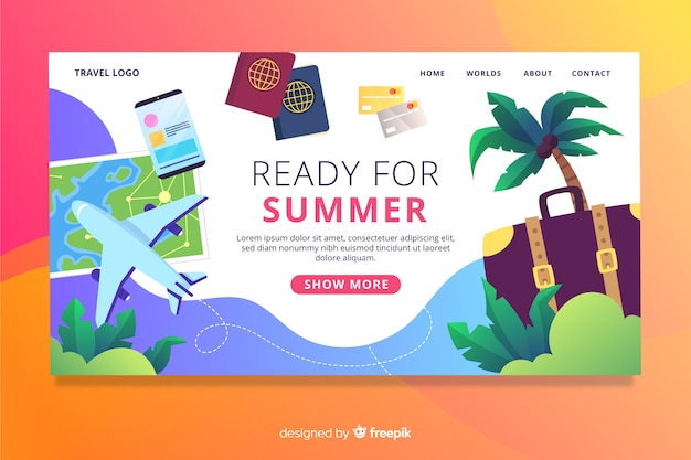 Travel landing page